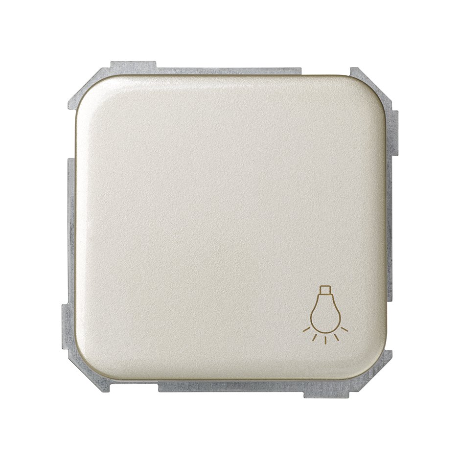 Push-button switch with light symbol 10A 250V~ and fast terminal connection system champagne Simon 31