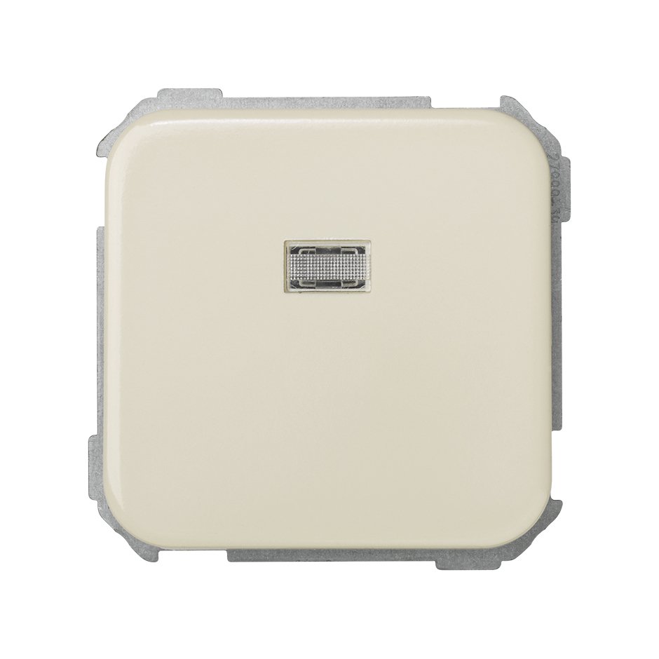 Botão neutro 10 A 250V~ com luz incorporada e ligação rápida de terminal marfim Simon 31