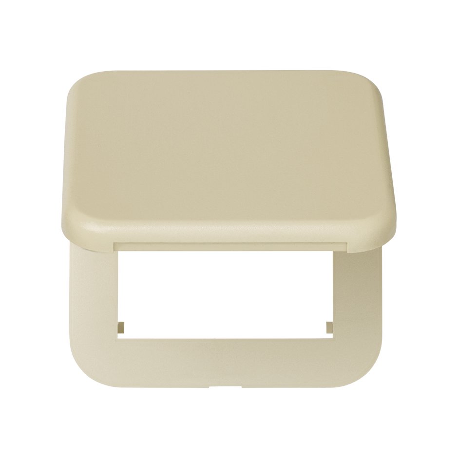 Hinged cover with safety device for German socket outlet ivory Simon 31