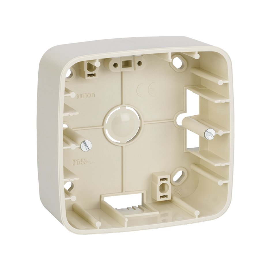 High surface-mount box without frame for 1 element ivory Simon 31