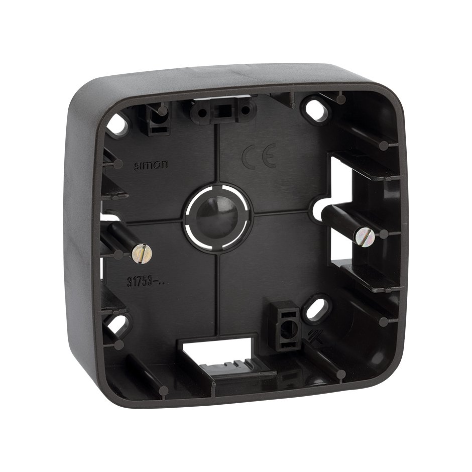 High surface-mount box without frame for 1 element brown Simon 31