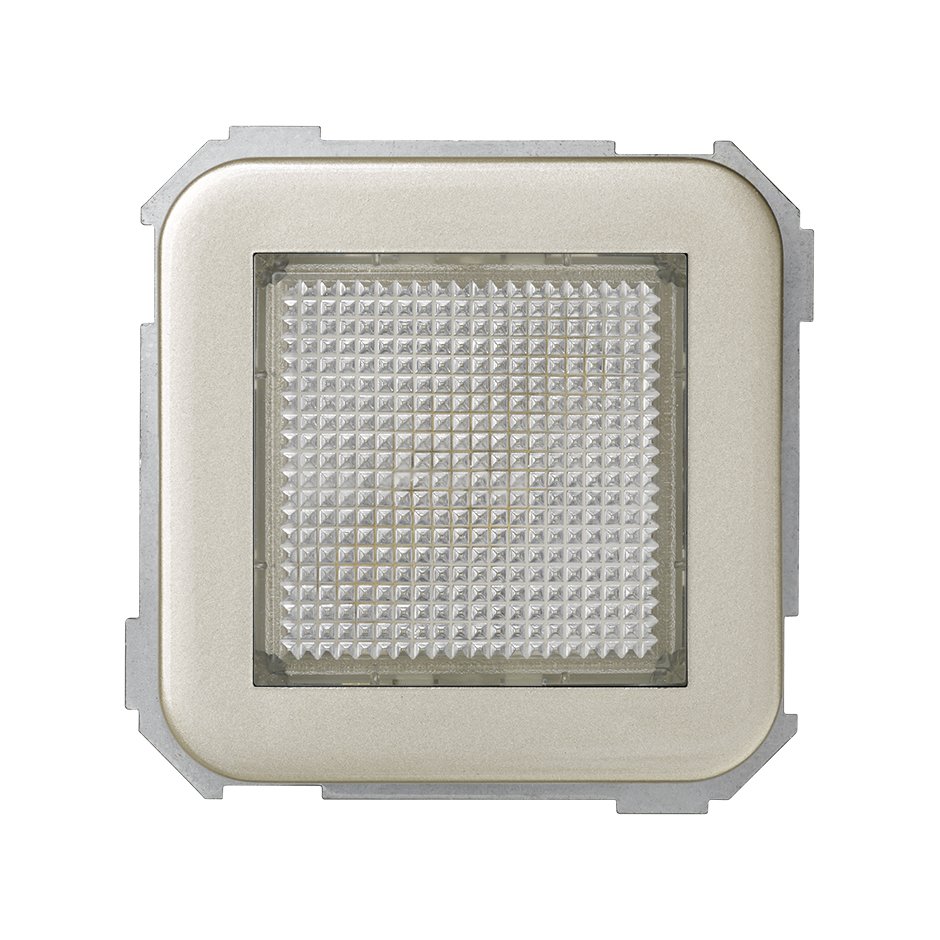 Signal light with E10 miniature screw champagne and diffuser cover non-coloured Simon 31