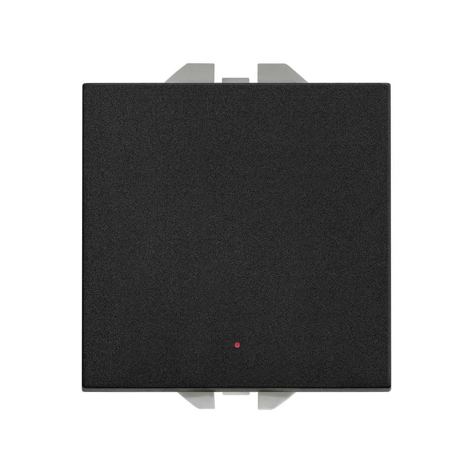 Interruptor bipolar 10AX 230V~ con piloto incorporado negro mate Simon 270