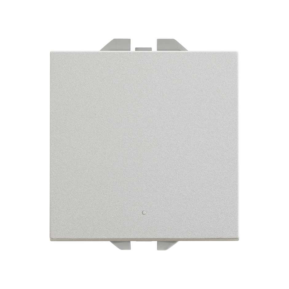 Neutral push-button switch 10A 230V~ with fast terminal connection system aluminium Simon 270