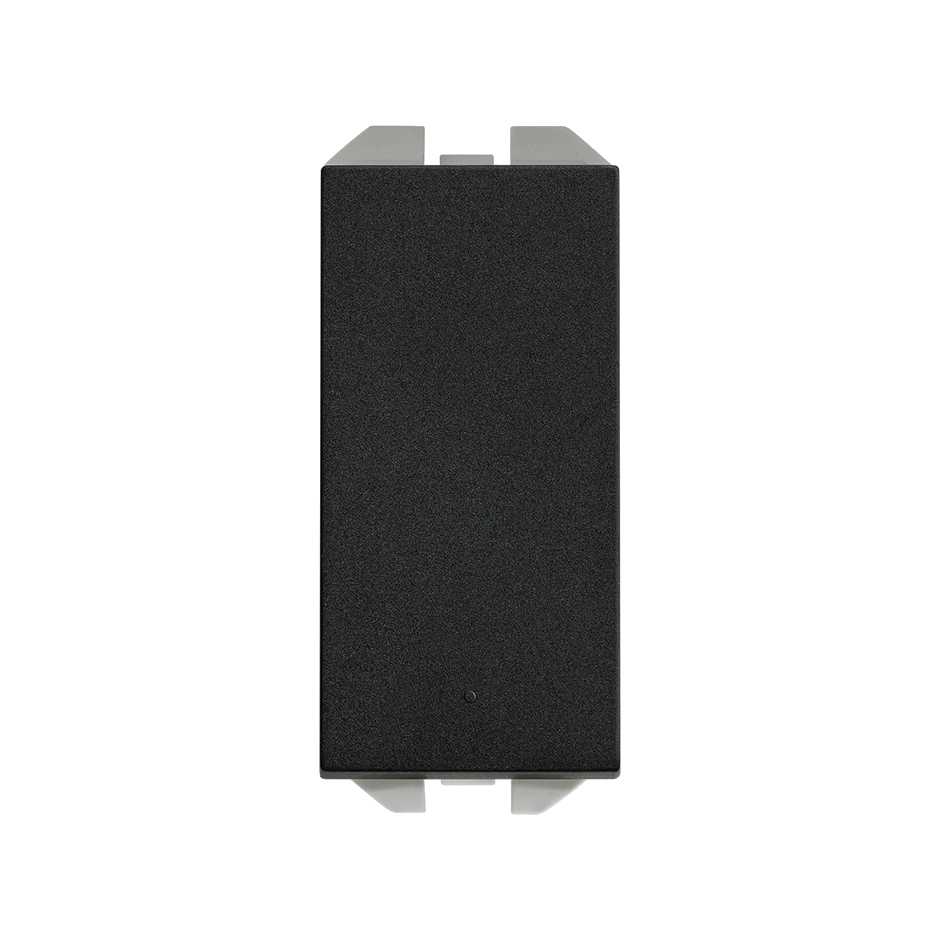 Neutral push-button switch 10A 230V~ with slender rocker and fast terminal connection system matt black Simon 270