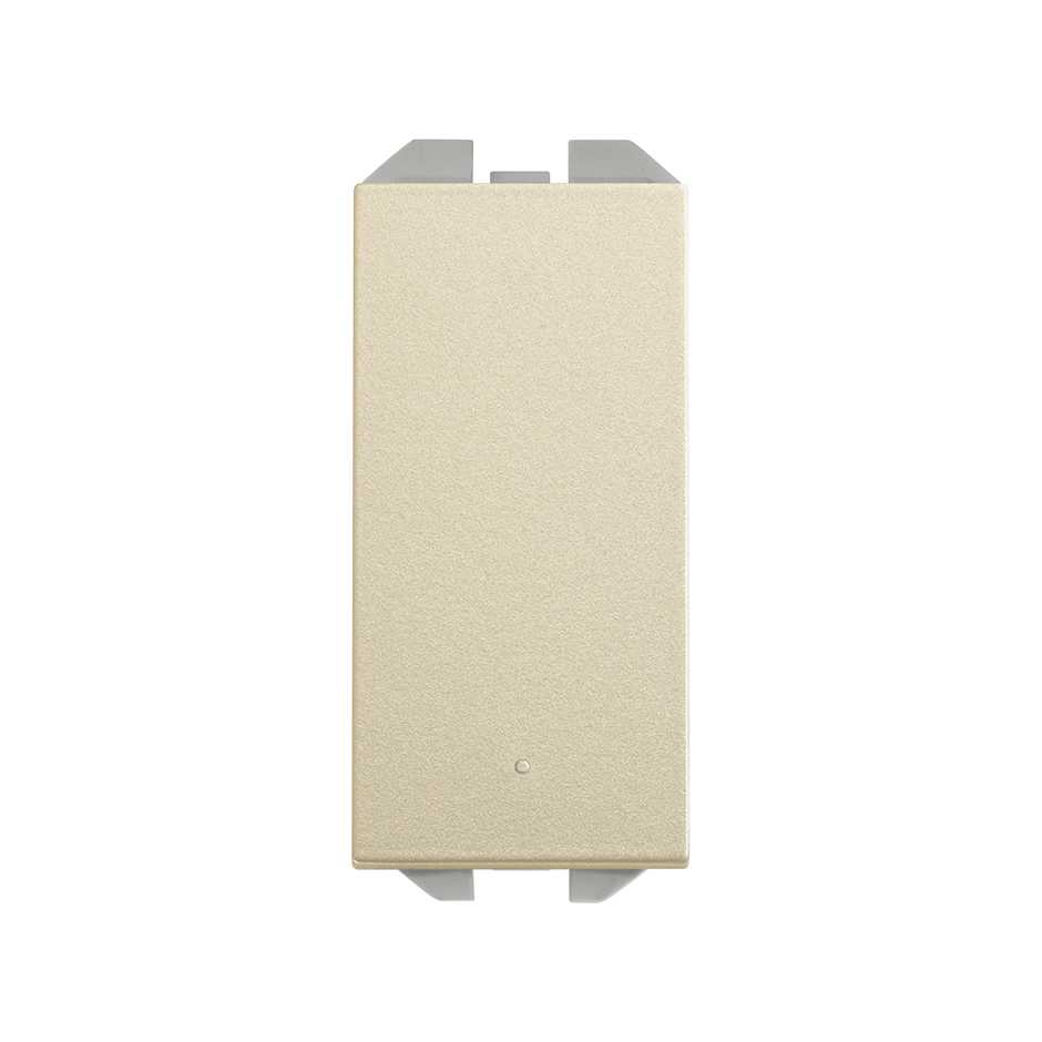 2-way push-button switch 10AX 230V~ with slender rocker and fast terminal connection system champagne Simon 270