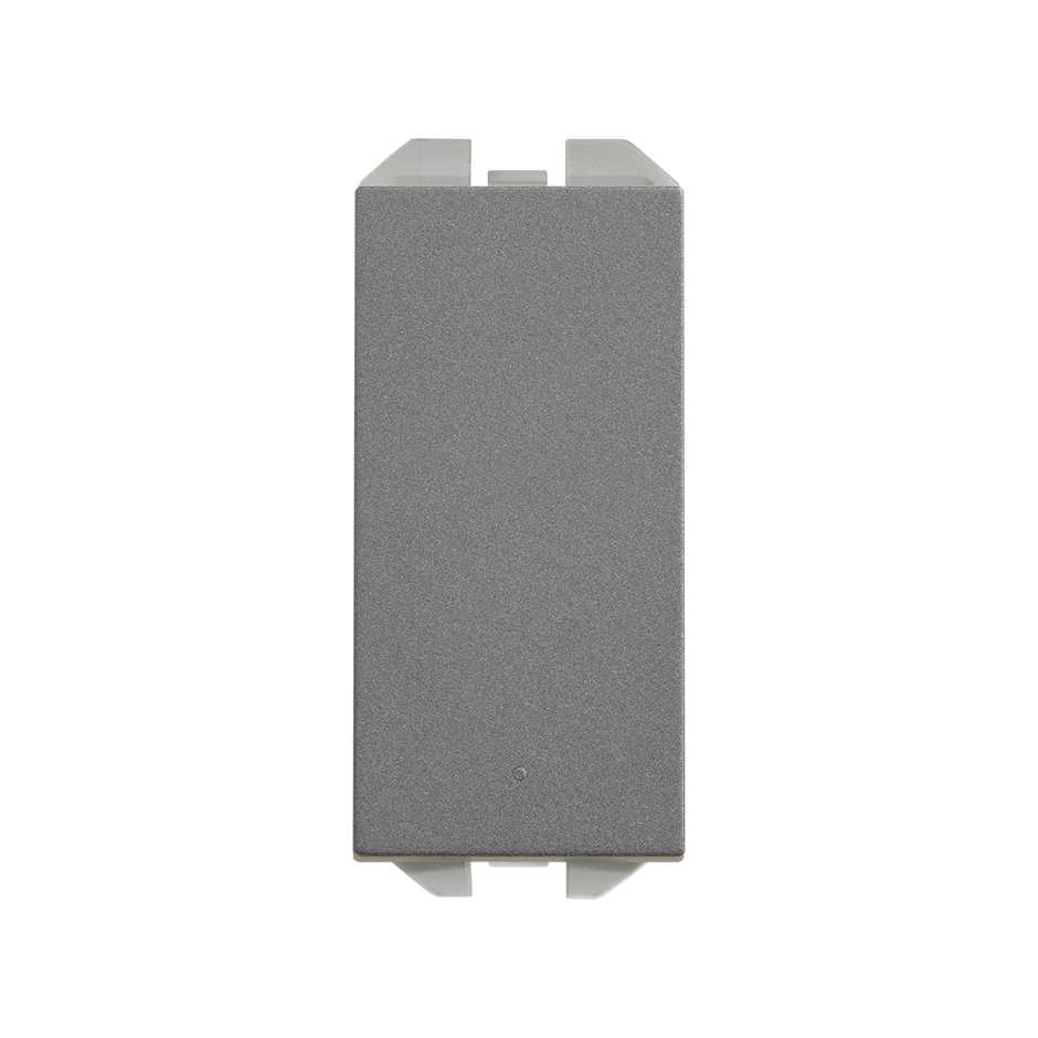 2-way push-button switch 10AX 230V~ with slender rocker and fast terminal connection system titanium Simon 270