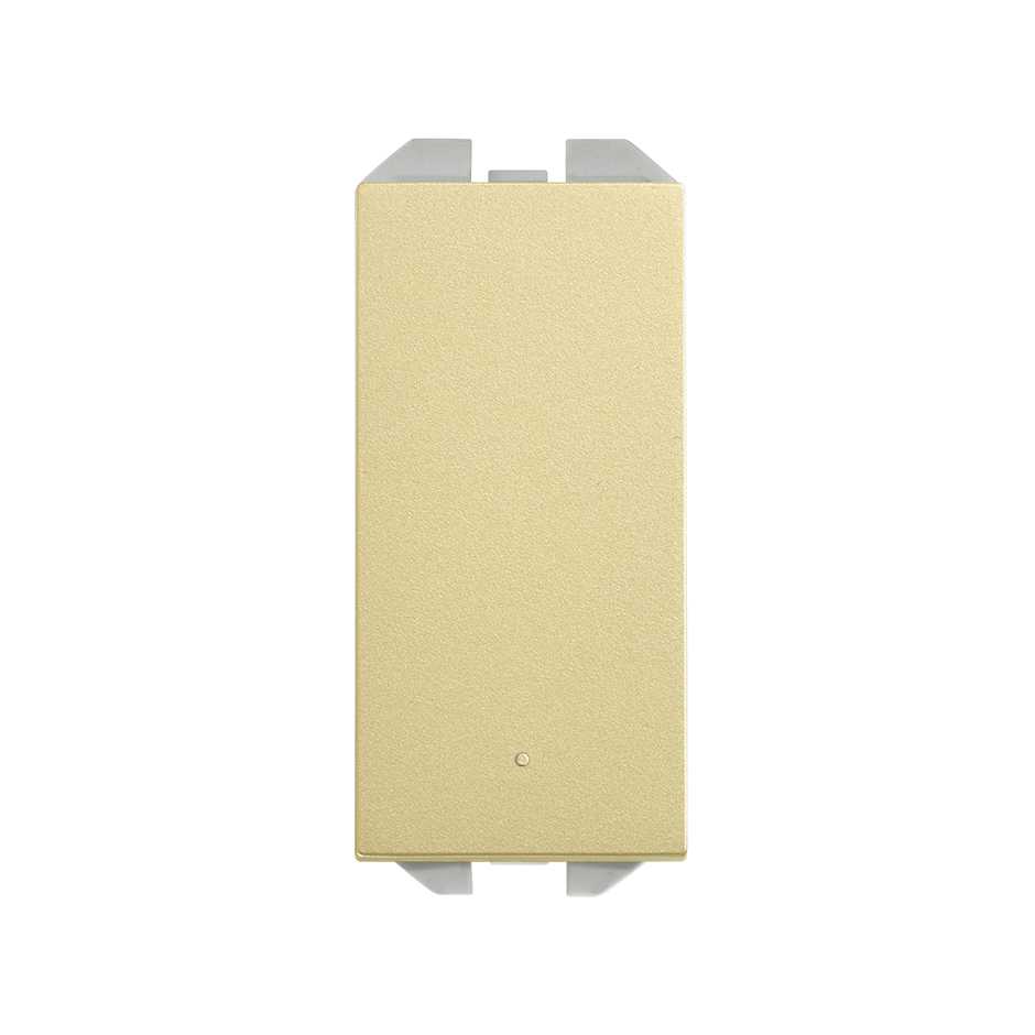 2-way push-button switch 10AX 230V~ with slender rocker and fast terminal connection system bronze Simon 270