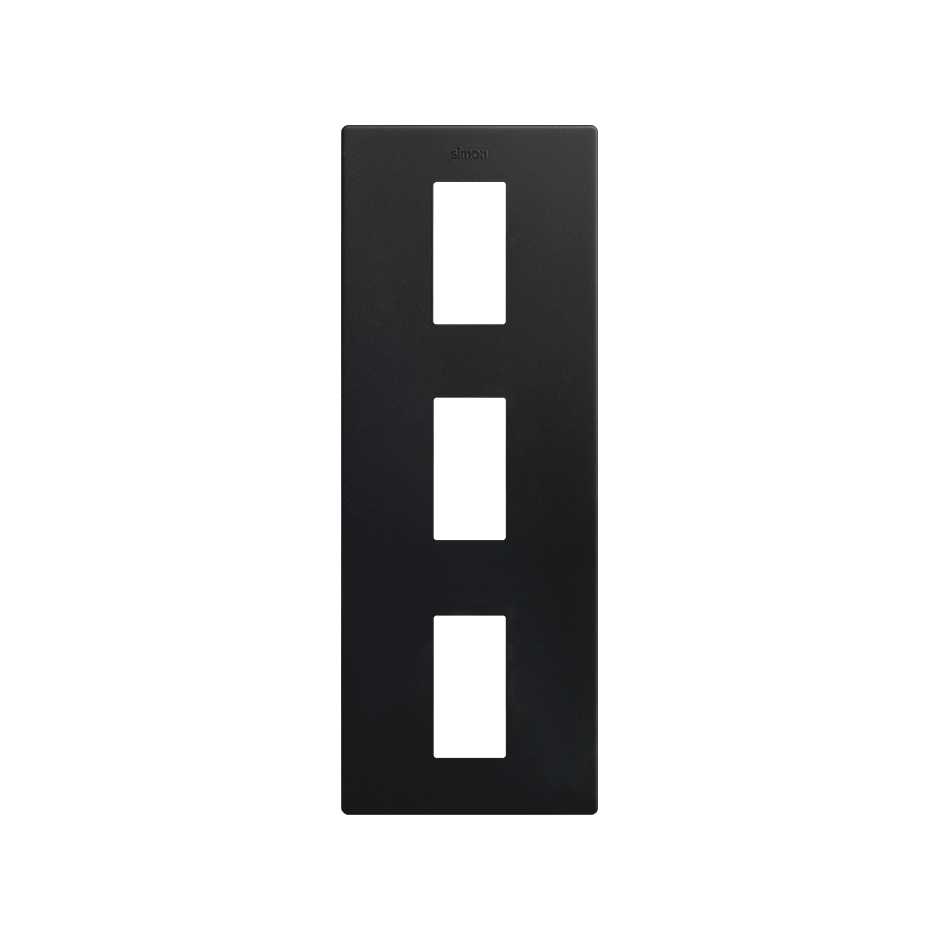 Minimal aesthetic vertical frame for 3 elements matt black Simon 270