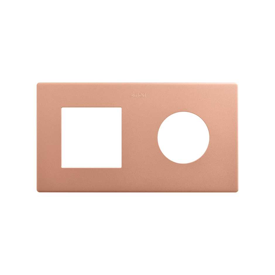 Frame composed of 1 element and 1 minimal aesthetic for CLEAN Schuko socket outlet copper Simon 270