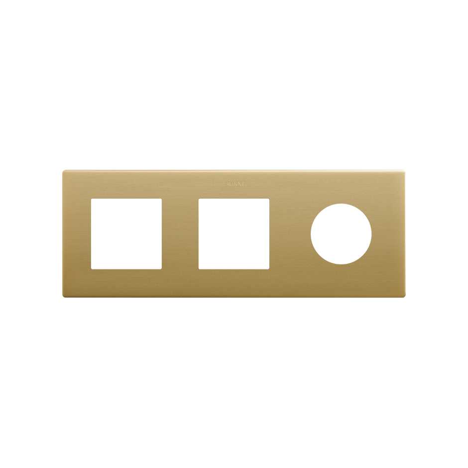 Frame composed of 2 elements and 1 minimal aesthetic for CLEAN Schuko socket outlet gold Simon 270