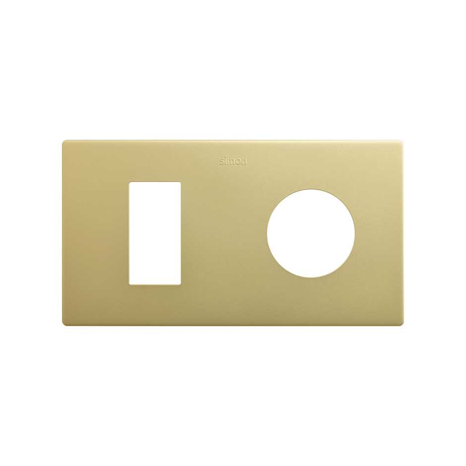 Minimal aesthetic frame for 2 elements for 1 CLEAN Schuko socket outlet bronze Simon 270