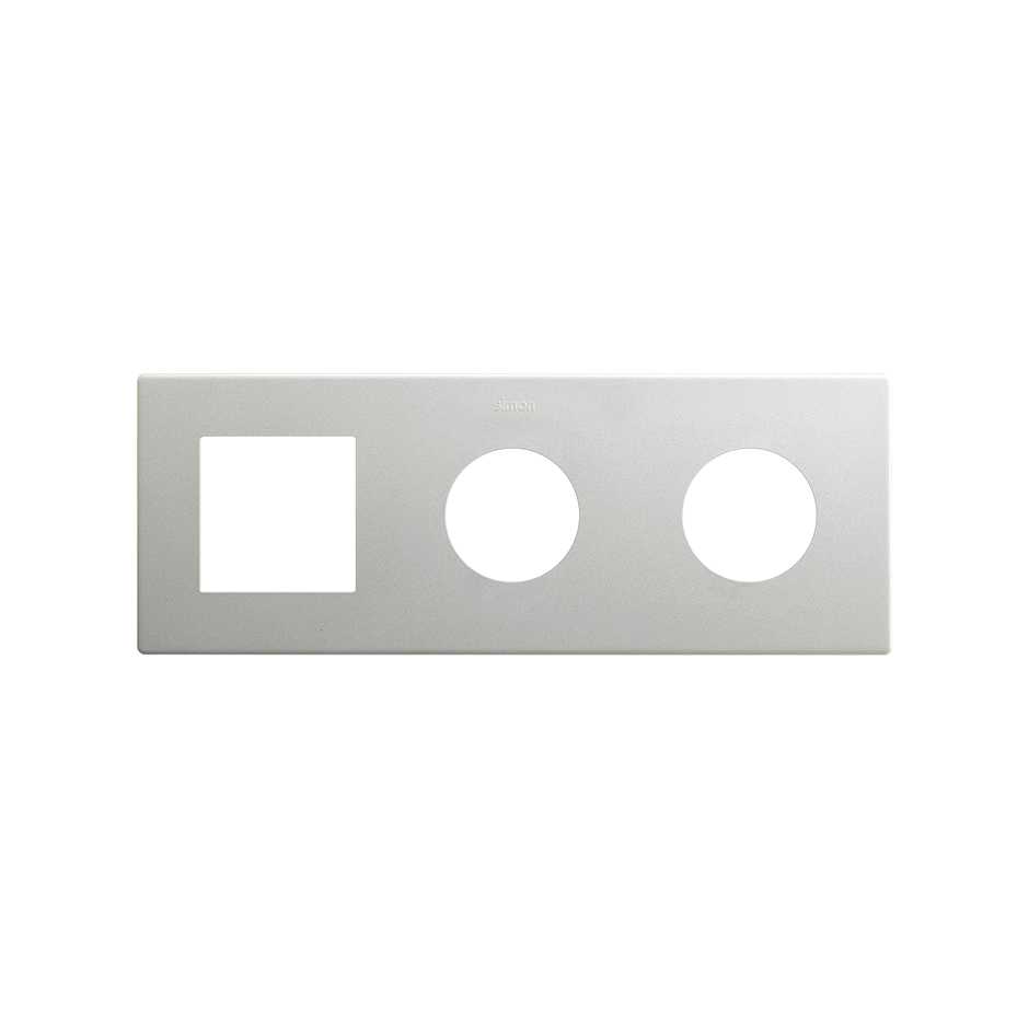 Frame composed of 1 element and 2 minimal aesthetics for CLEAN Schuko socket outlet aluminium Simon 270