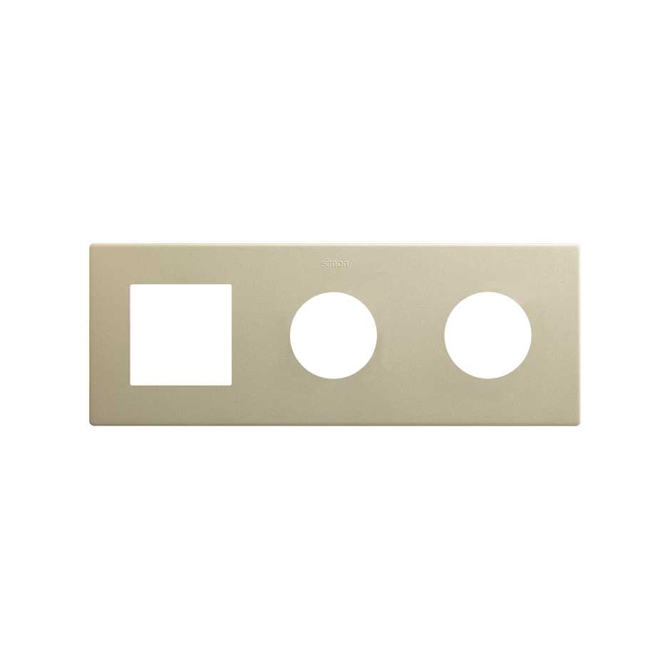 Frame composed of 1 element and 2 minimal aesthetics for CLEAN Schuko socket outlet champagne Simon 270