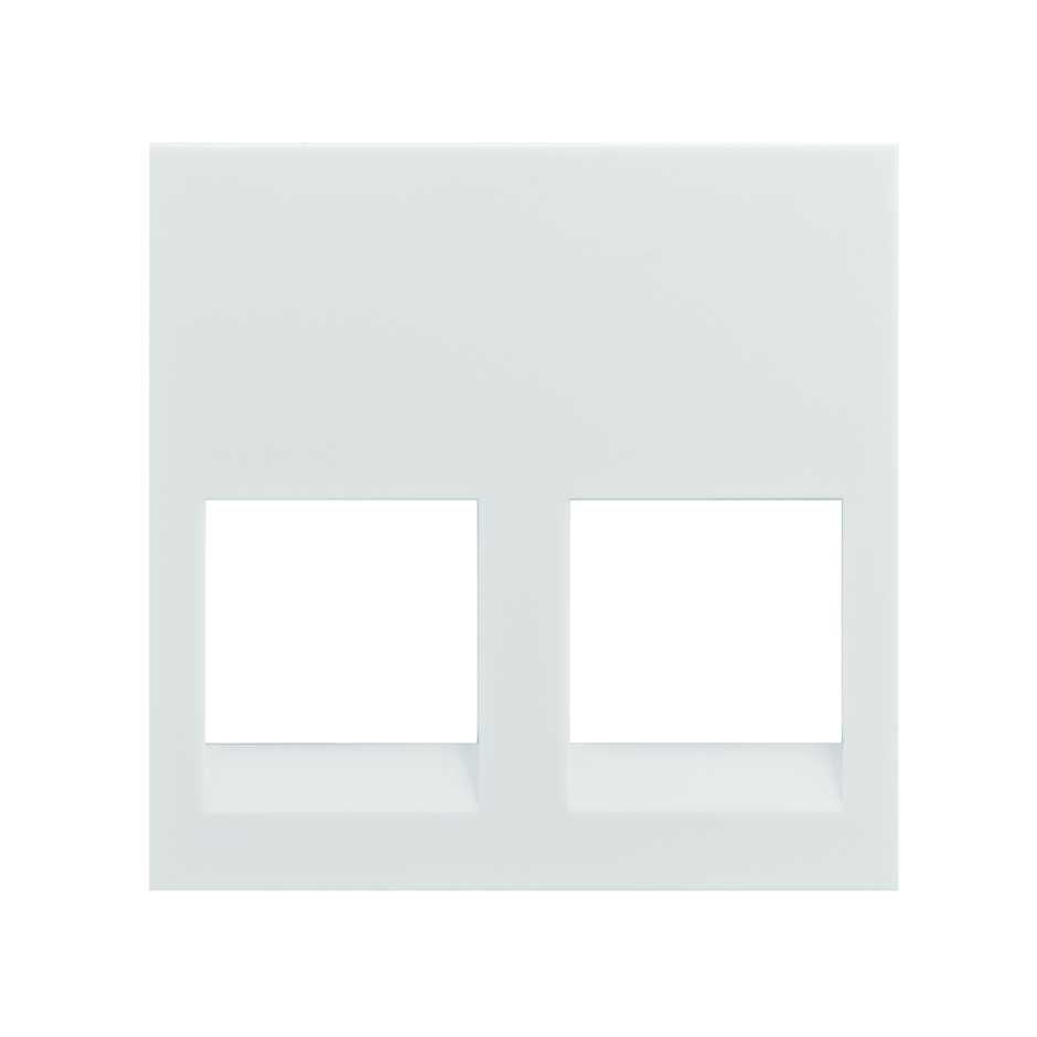 Модуль без шторок 2xRJ45 Infra+ белого цвета Simon 400