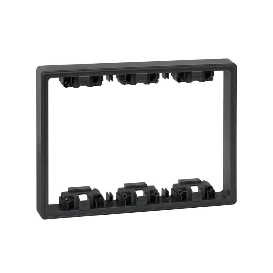 Accessoire d'extention de profondeur pour boîte 3 modules doubles en saillie ou encastrée graphite Simon 500 Cima