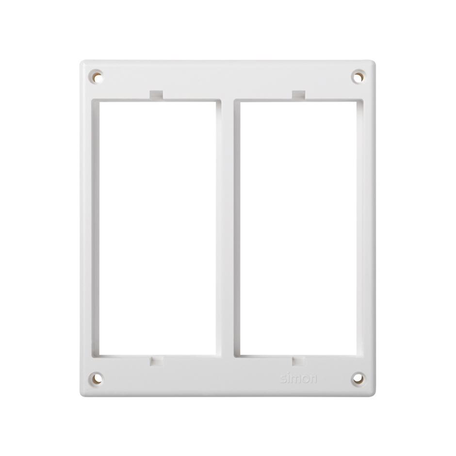 Framework for 4 elements in adjustable floor box white Simon 500 Cima