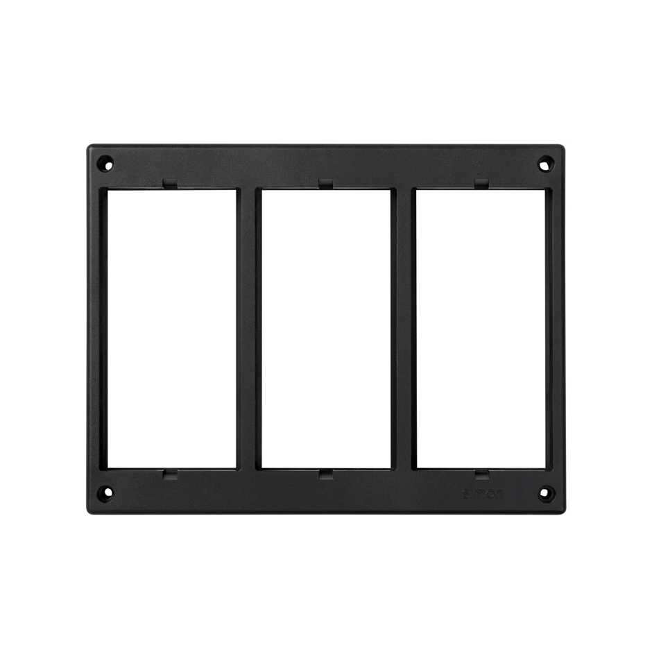 Cadre pour 3 modules doubles pour boîte de sol ajustable, couleur : graphite Simon 500 Cima