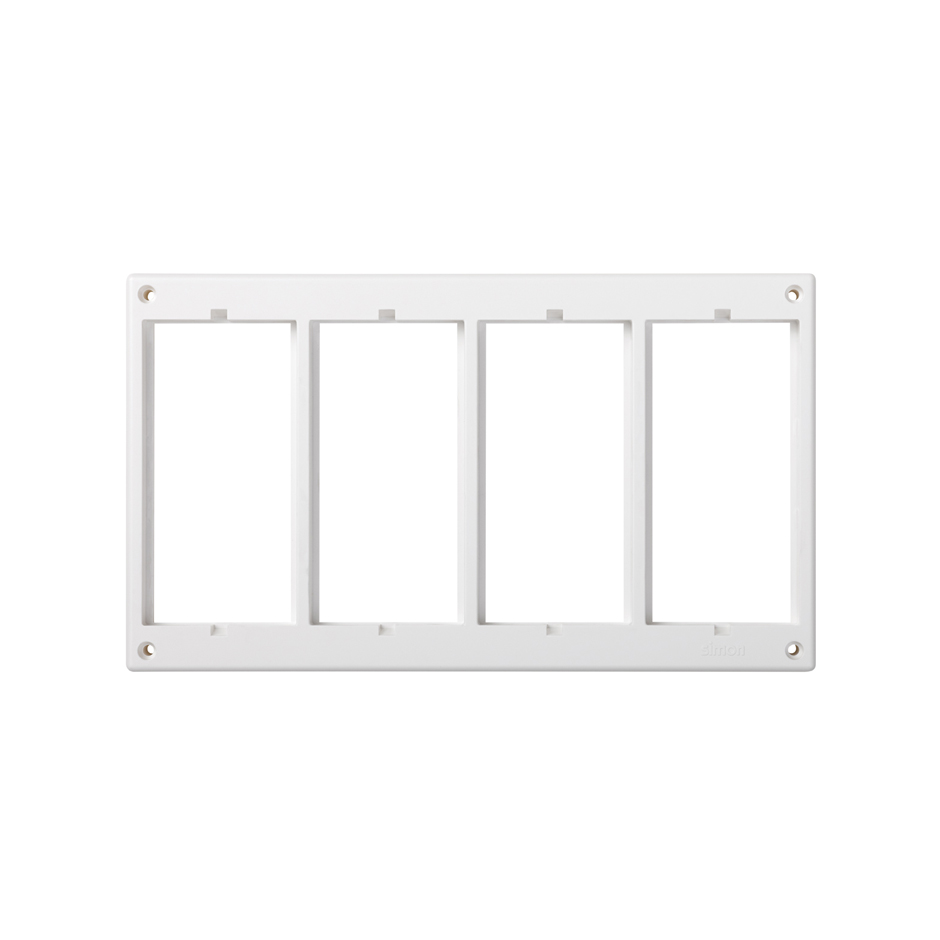 Framework for 6 elements in adjustable floor box white Simon 500 Cima