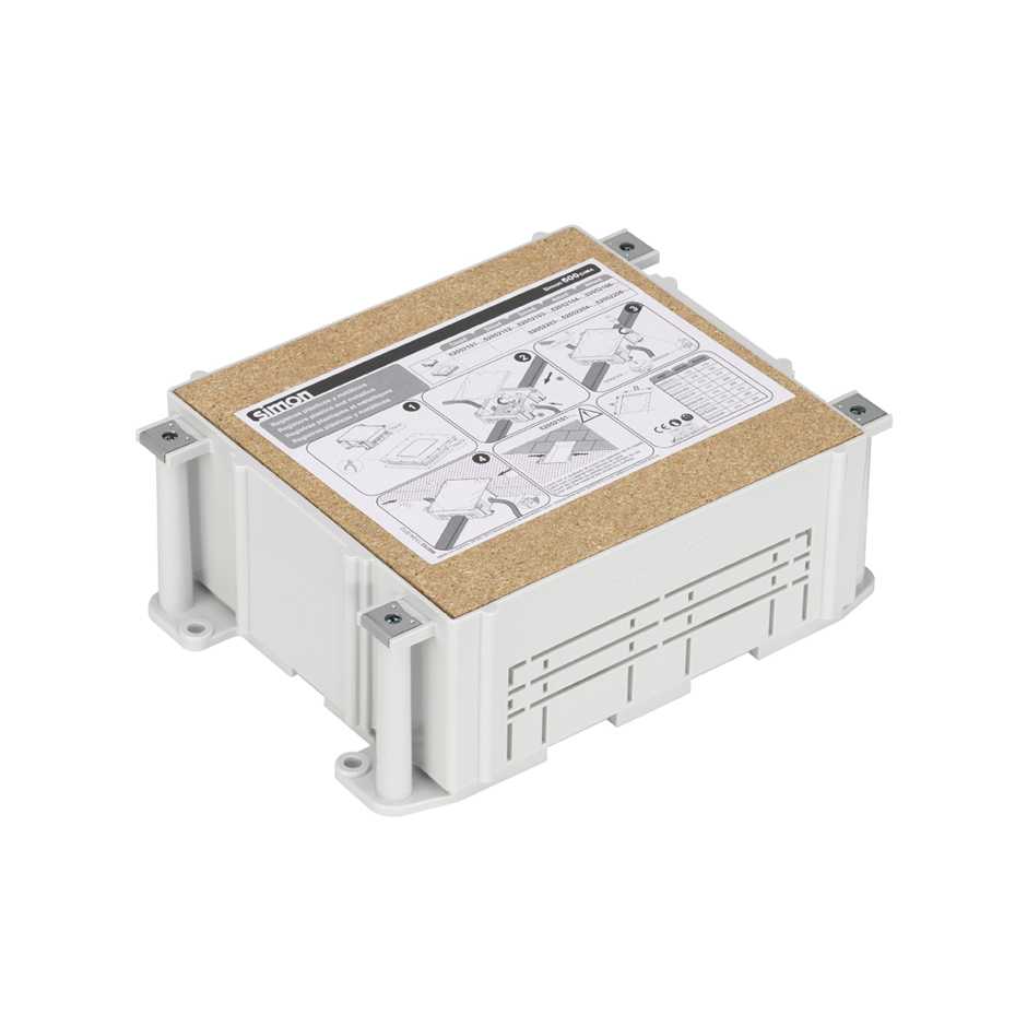 Plastic tray for adjustable floor box 4 elements for concrete floor installation Simon 500 Cima