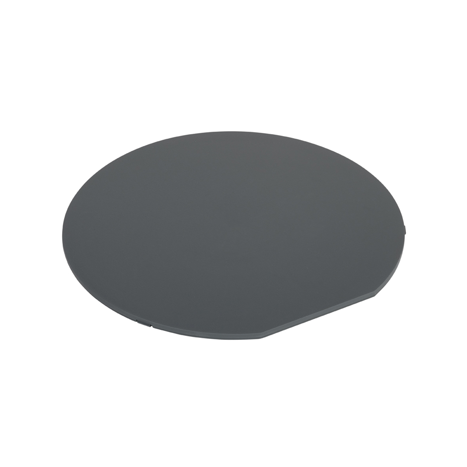 Flush-mount trim cover circular shallow floor box for 6 elements grey Simon 500 Cima