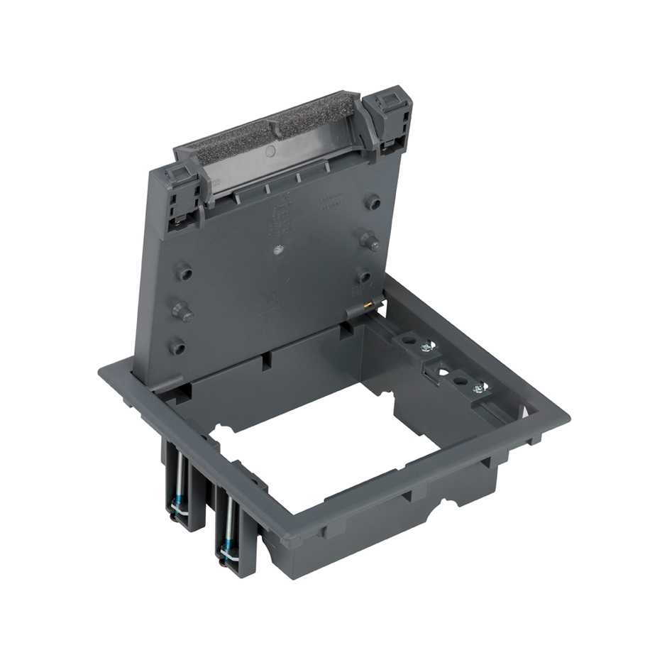 Service cover for 4 elements for installation in concrete or raised floor grey Simon 500 Cima