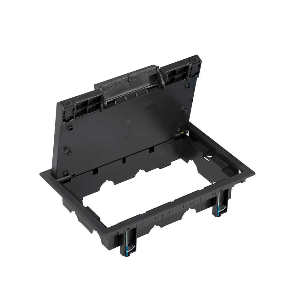 Service cover for 8 elements for installation in concrete floor or raised floor graphite Simon 500 Cima