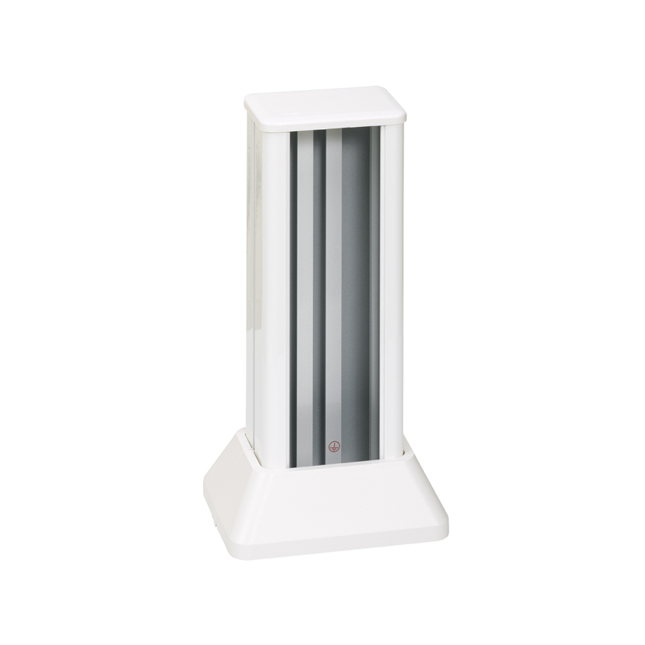 Aluminium mini column with 1 side for 4 elements white Simon 500 Cima