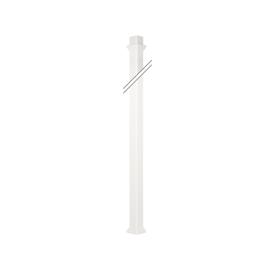 Aluminium column with 2 sides and 3 metres long white Simon 500 Cima