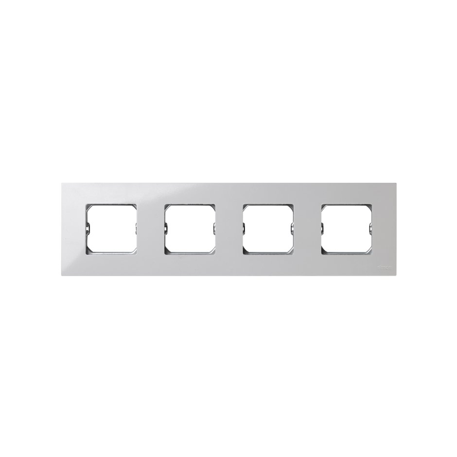 Compact frame for 4 elements with frame holder white Simon 27 Play