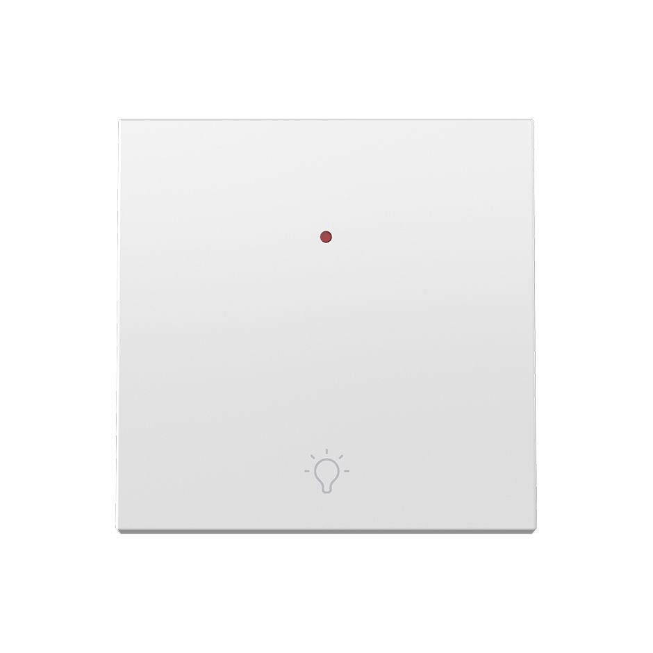 Tecla individual com visor e com gravação luz pulsante branco mate Simon 360
