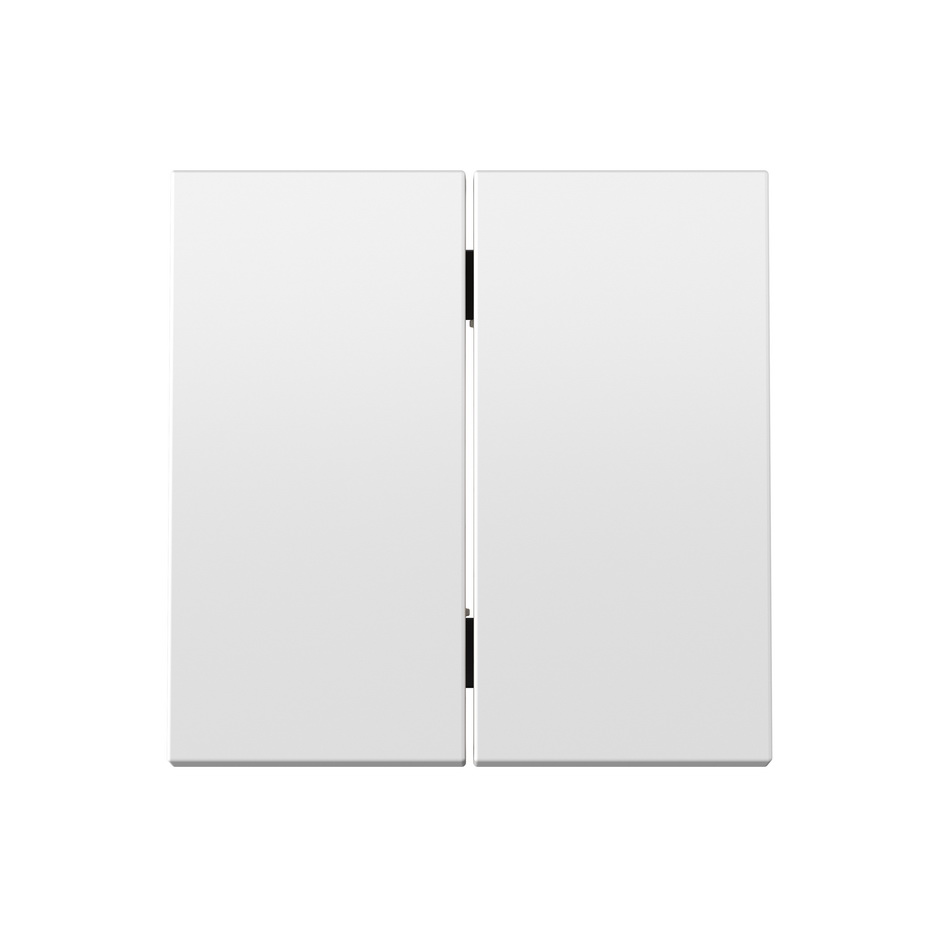 Touche double pour mécanisme double croisement abattable blanc mat Simon 360