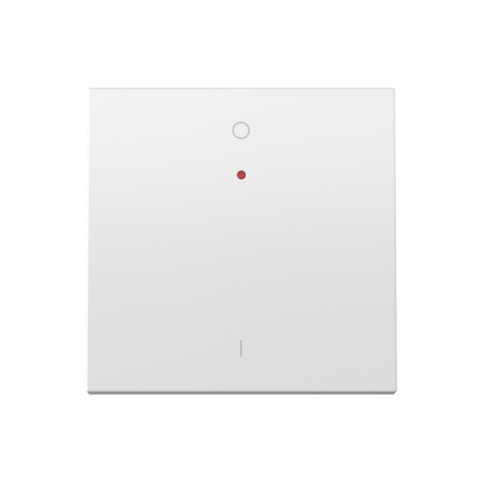 Touche individuelle pour interrupteur bipolaire avec hublot abattable blanc mate Simon 360