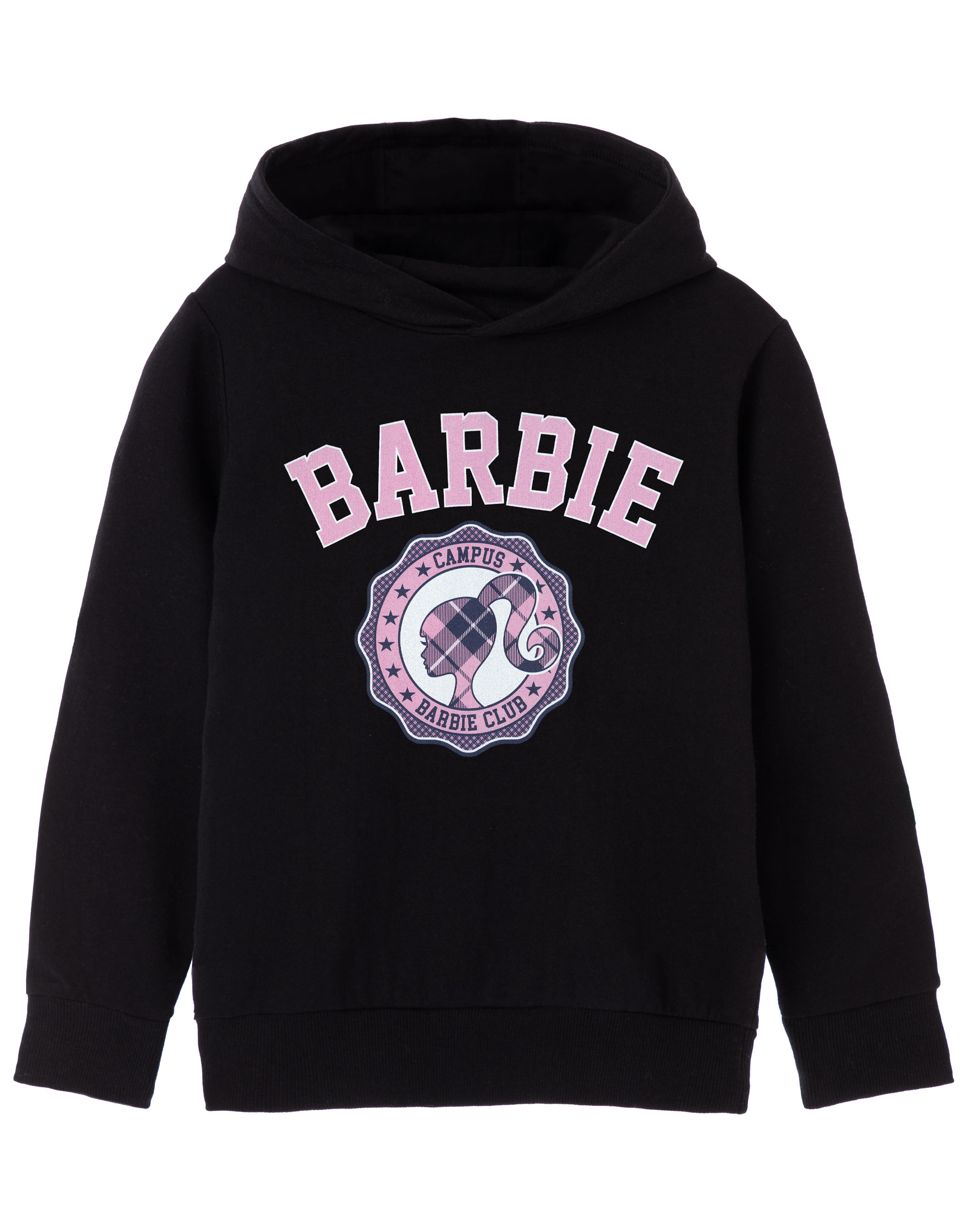 Barbie Black Checked Collegiate Hoodie Girls - Picture 10 of 39