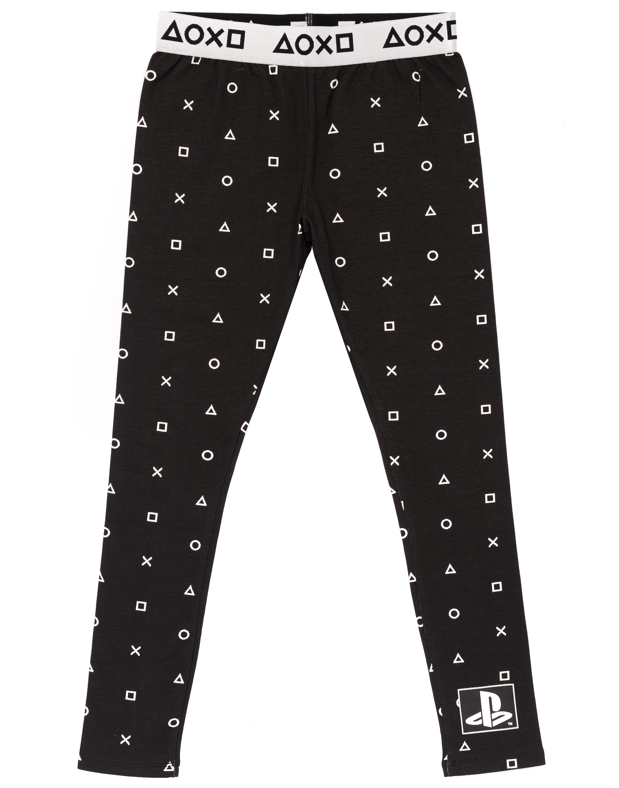 PlayStation White Logo Controller Symbols Short Sleeve Long Leg Pyjama Set Girls - Picture 12 of 46