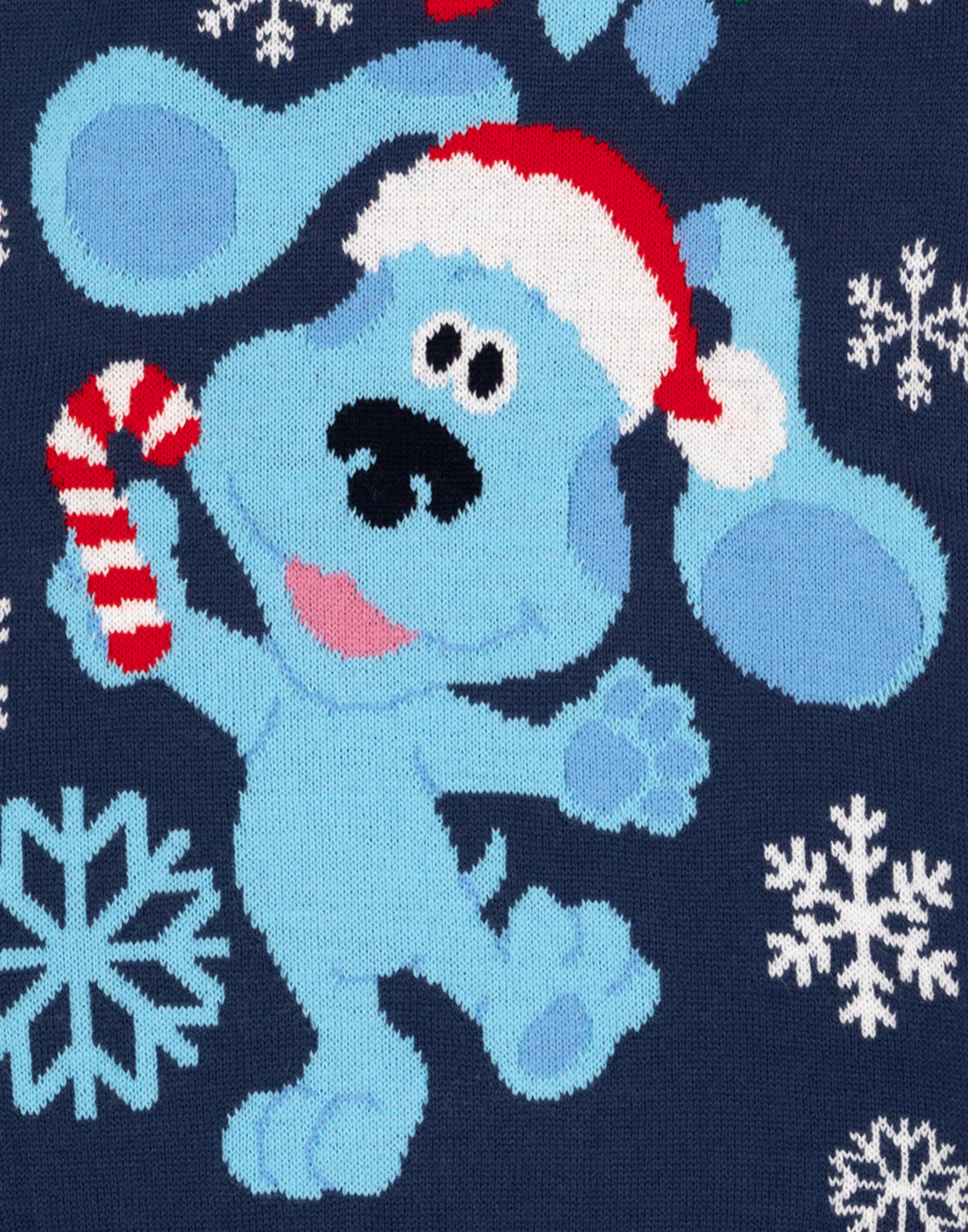 Blue's Clues & You! Blue Blue Christmas Jumper Boys - Picture 12 of 34