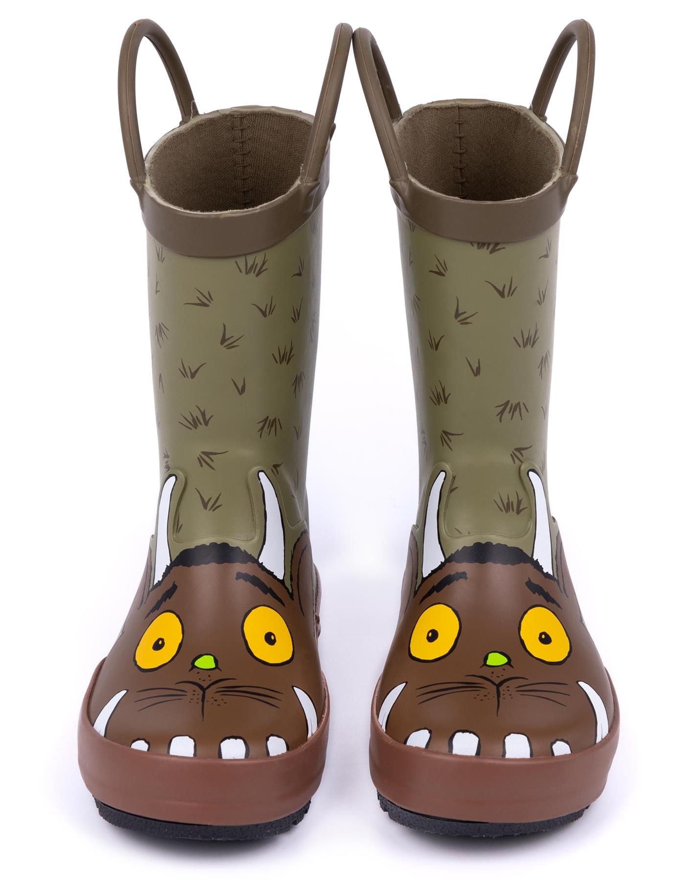 Gruffalo & Friends Novelty Face Wellington Boots with Handles Unisex Kids - Picture 11 of 50