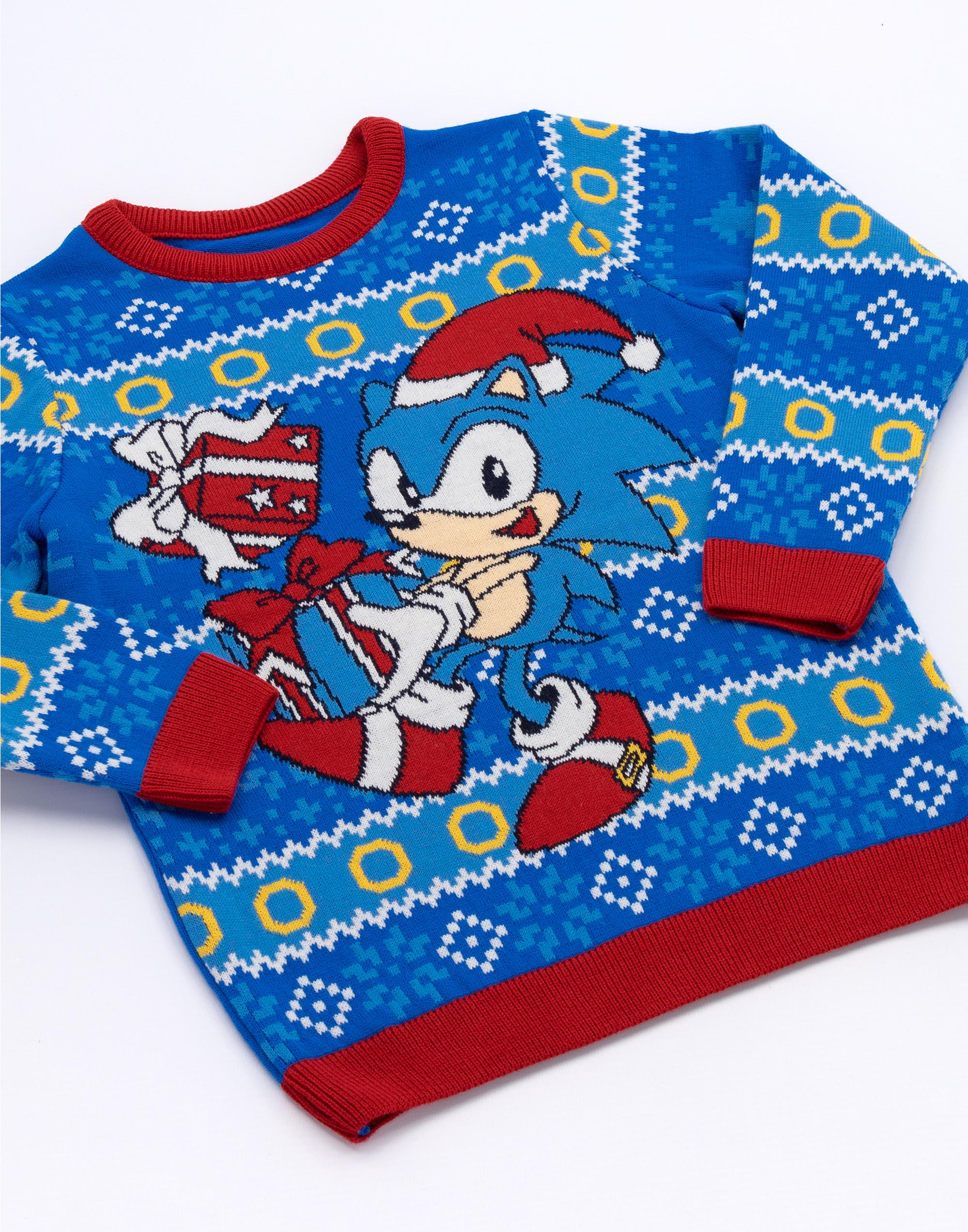 Sonic the Hedgehog Blue Sonic Christmas Jumper Boys - Picture 15 of 47