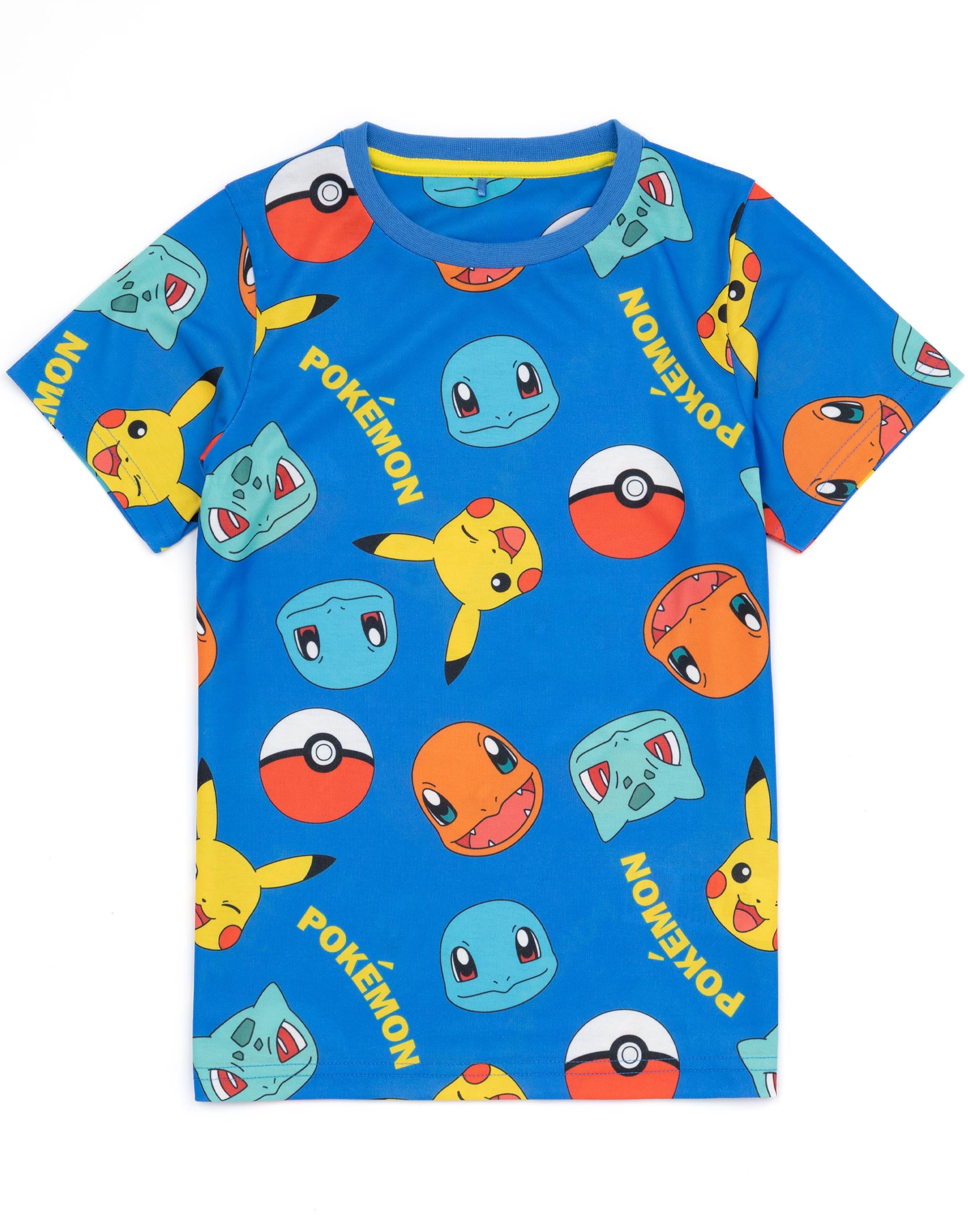 Pokemon Multicolor Manga Corta Pierna Corta Conjunto Pijama Unisex Niños - Imagen 15 de 66