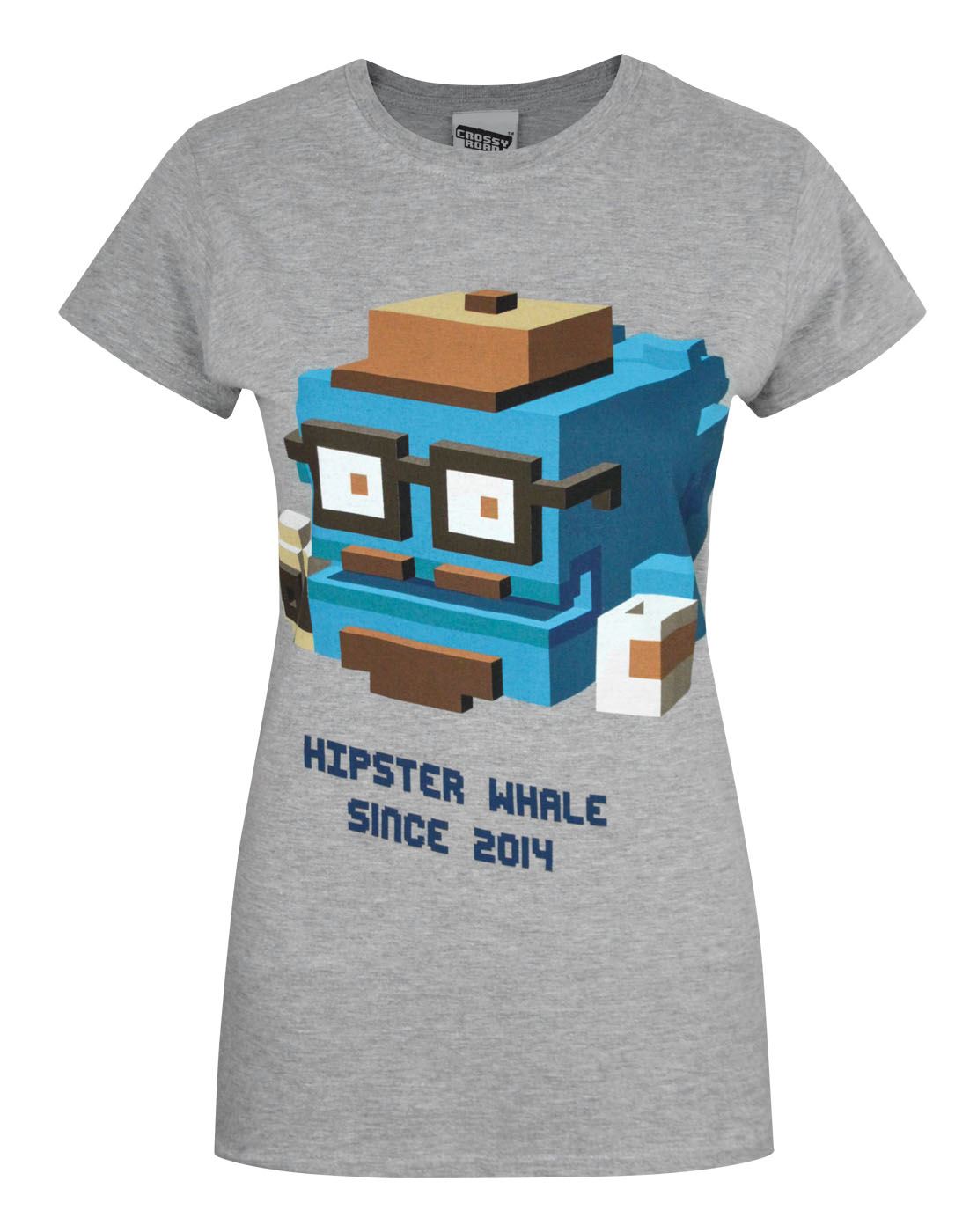 Хипстерская футболка Crossy Road Graues с изображением кита из коллекции kurzen, предназначенной для женщин