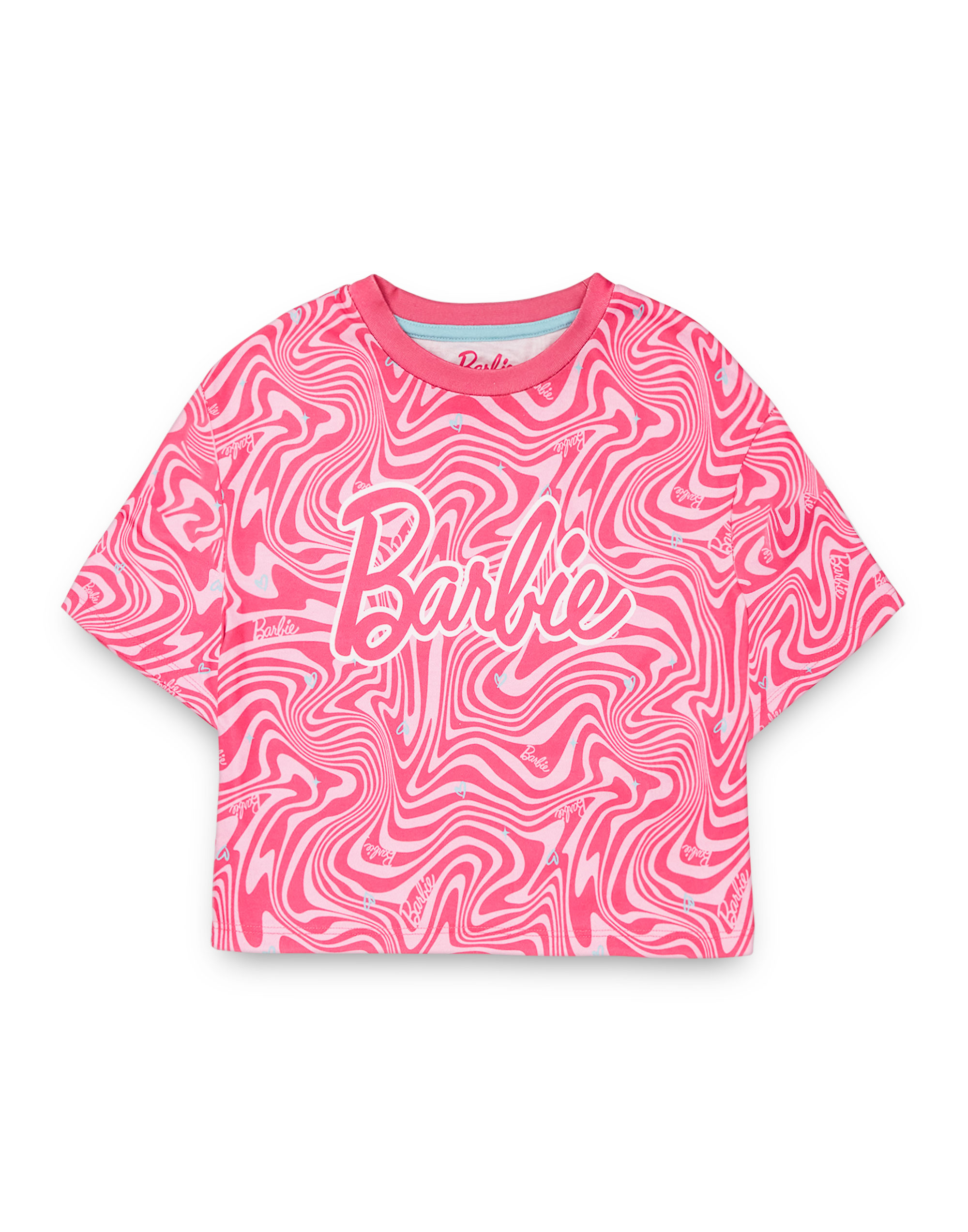 Barbie Pyjama Set rosa Allover Muster Kurzarm langes Bein Mädchen - Bild 11 von 34