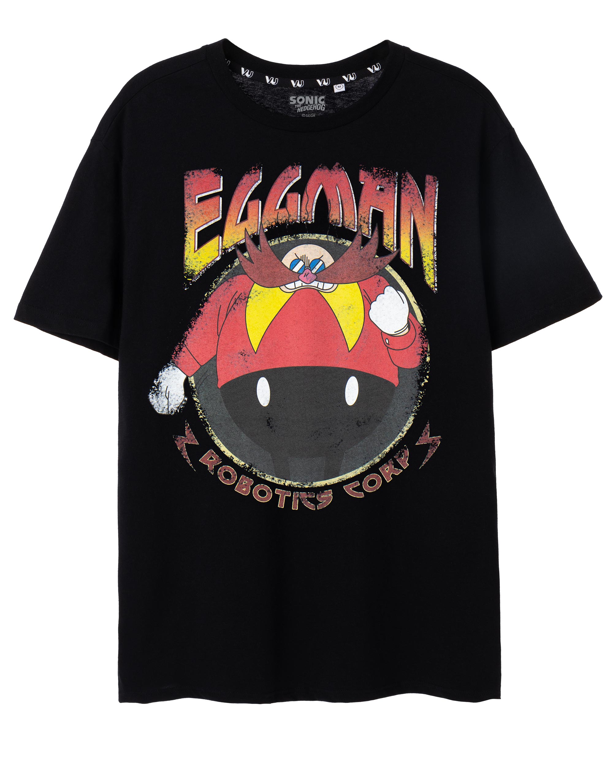 Sonic the Hedgehog Black Eggman Short Sleeved T-Shirt Mens