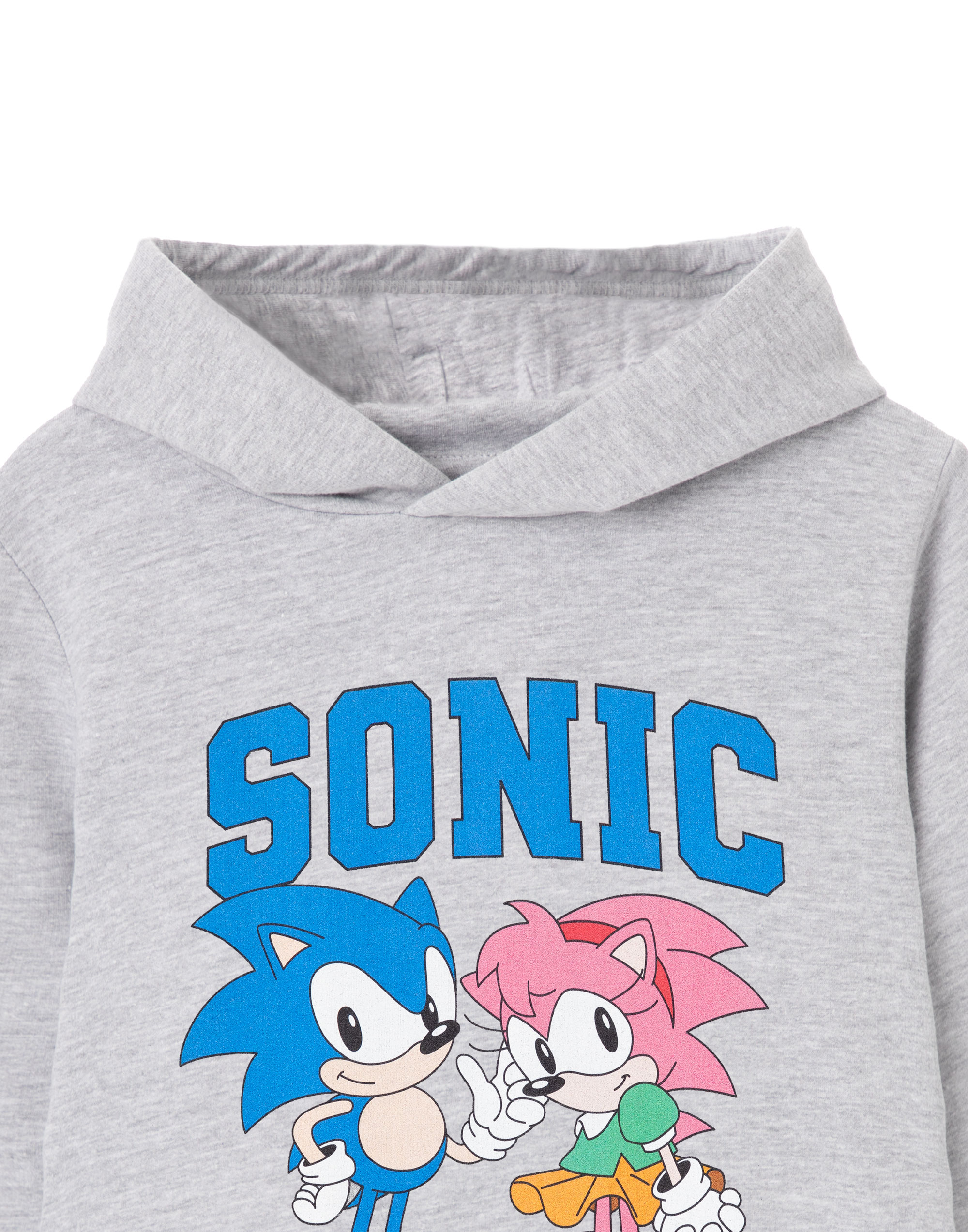 Sonic the Hedgehog Grey Collegiate Sonic & Amy Hoodie Girls - Picture 13 of 40