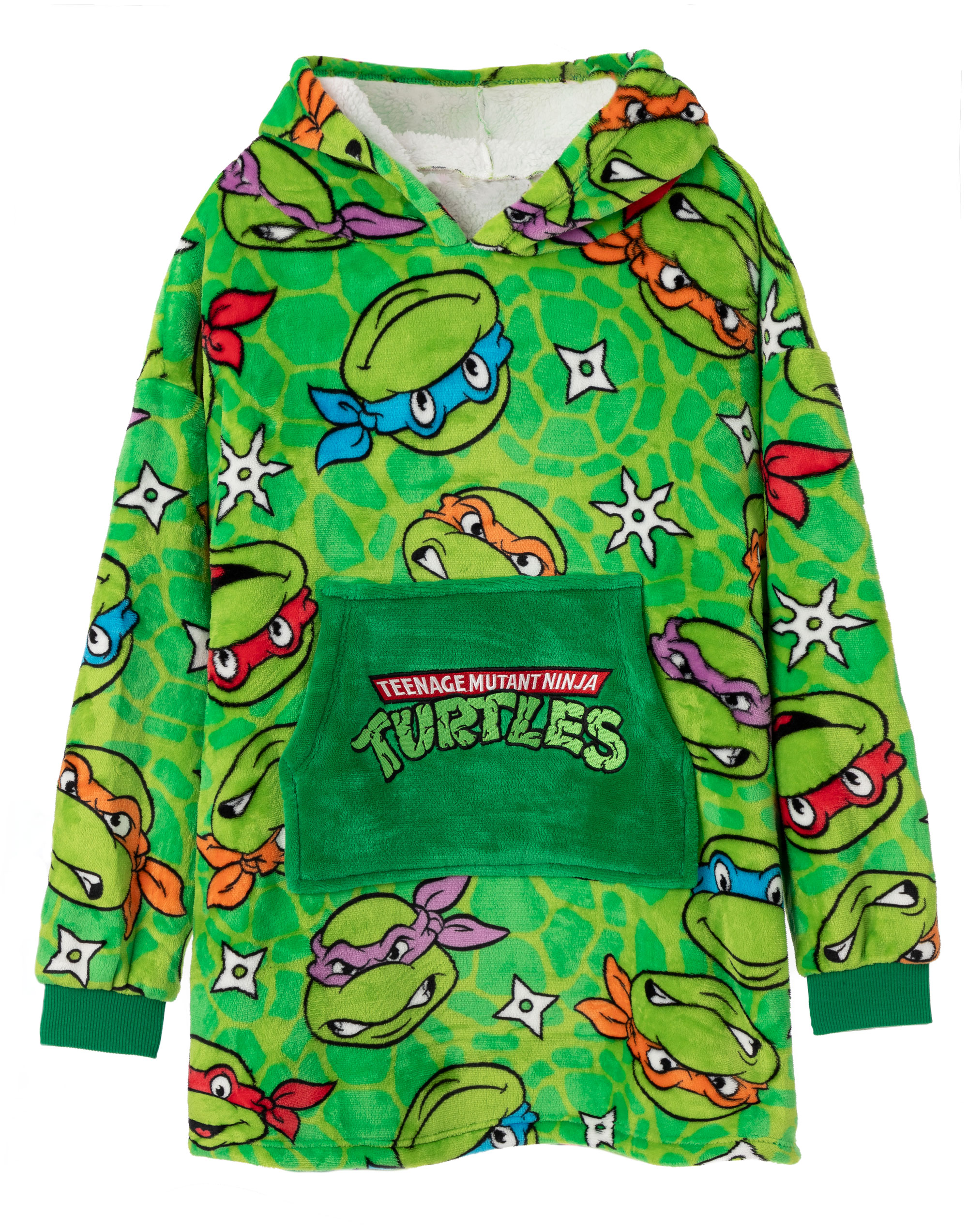 Teenage Mutant Ninja Turtles Green Blanket Hoodie Boys - Picture 12 of 22