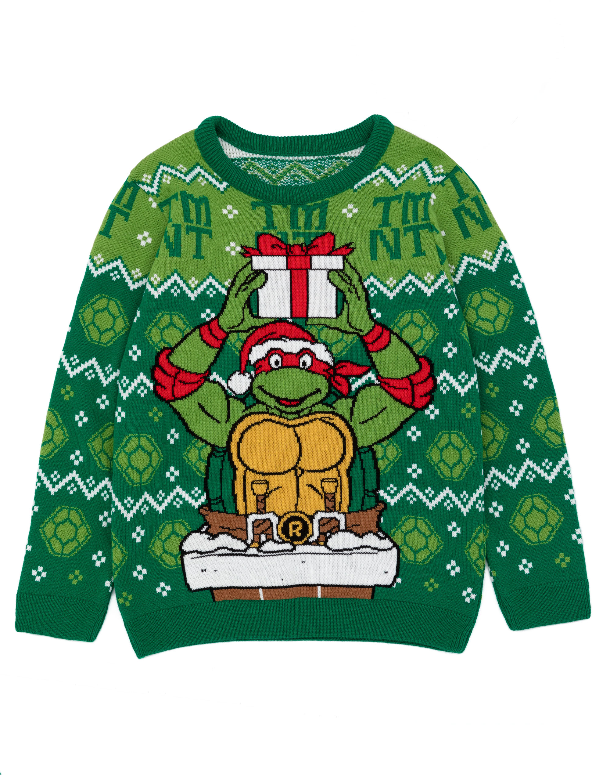 Teenage Mutant Ninja Turtles Green Raphael Christmas Jumper Unisex Kids - Picture 12 of 29