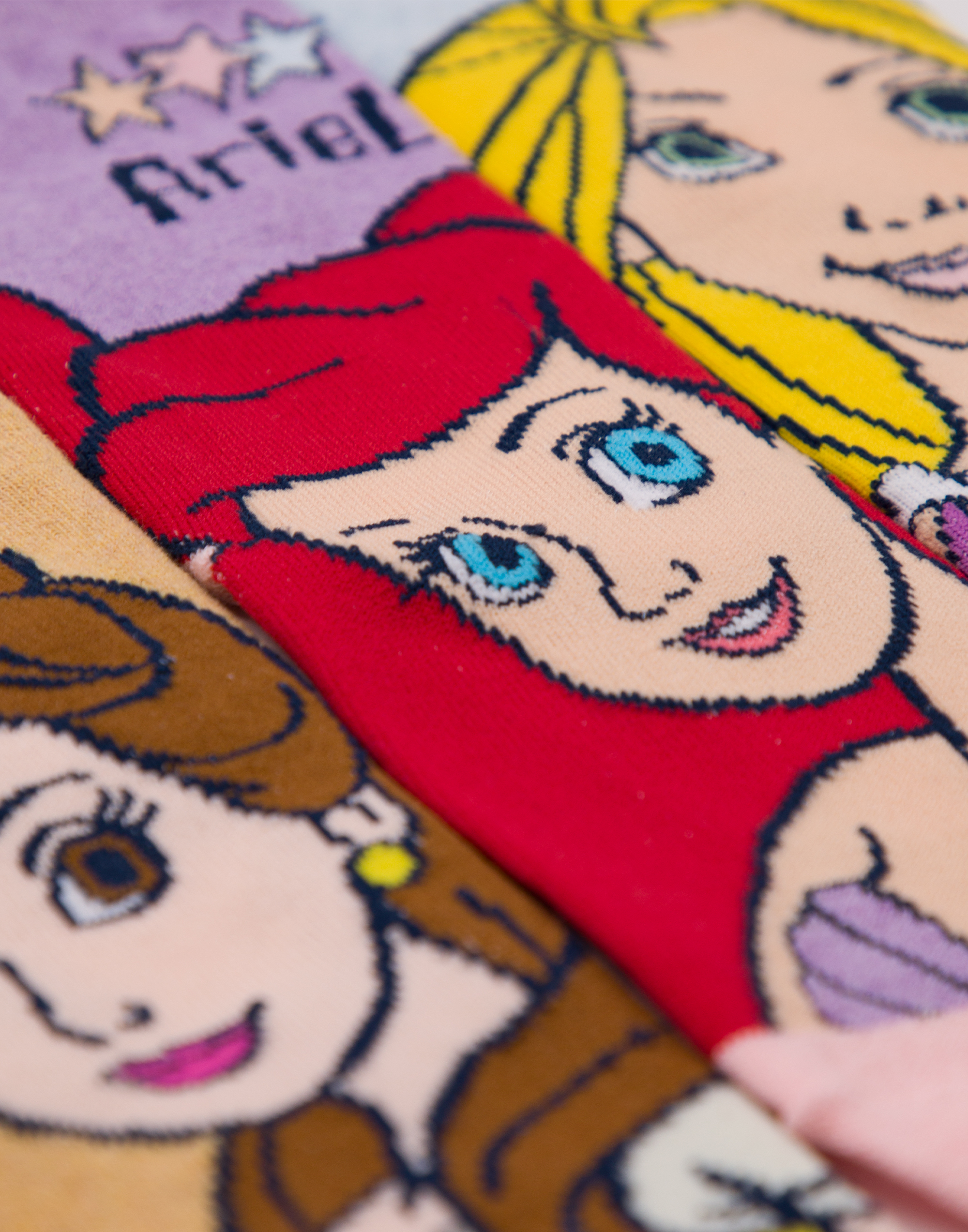 Pack de 6 calcetines de pantorrilla multicolores princesa Disney conjunto de 6 niñas - Imagen 11 de 20