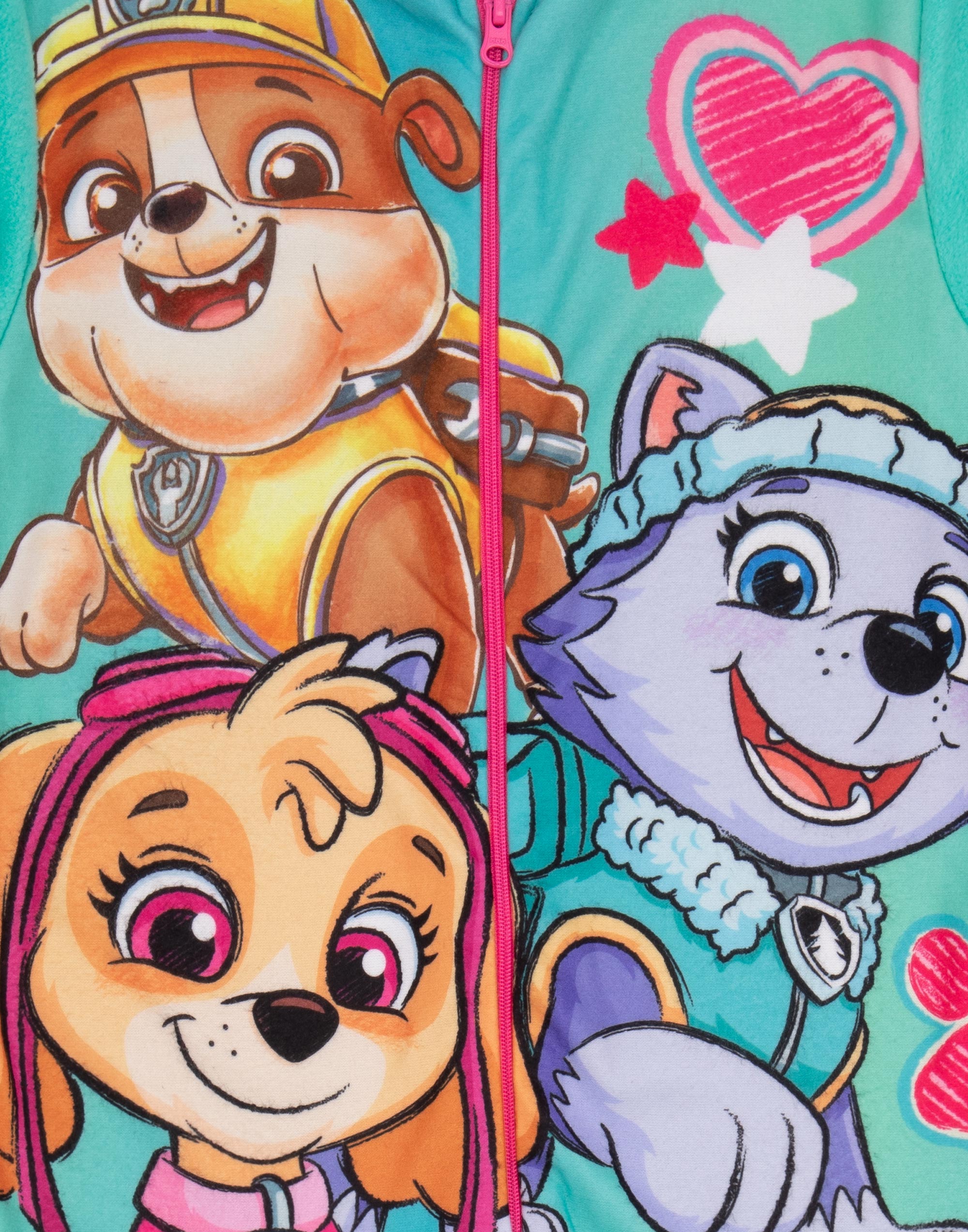 Pijama Paw Patrol Niñas Mono | Azul Todo en Uno Ropa de salón de lana | PJ para niños - Imagen 11 de 33