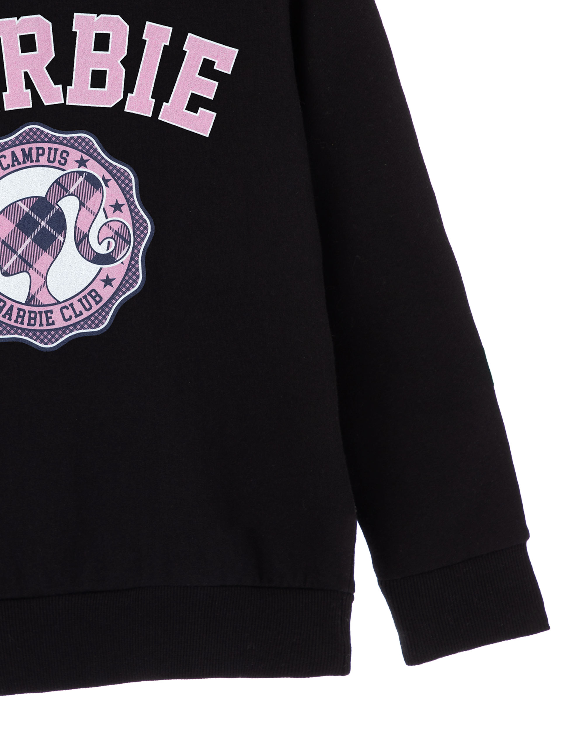 Barbie Black Checked Collegiate Hoodie Girls - Picture 13 of 39