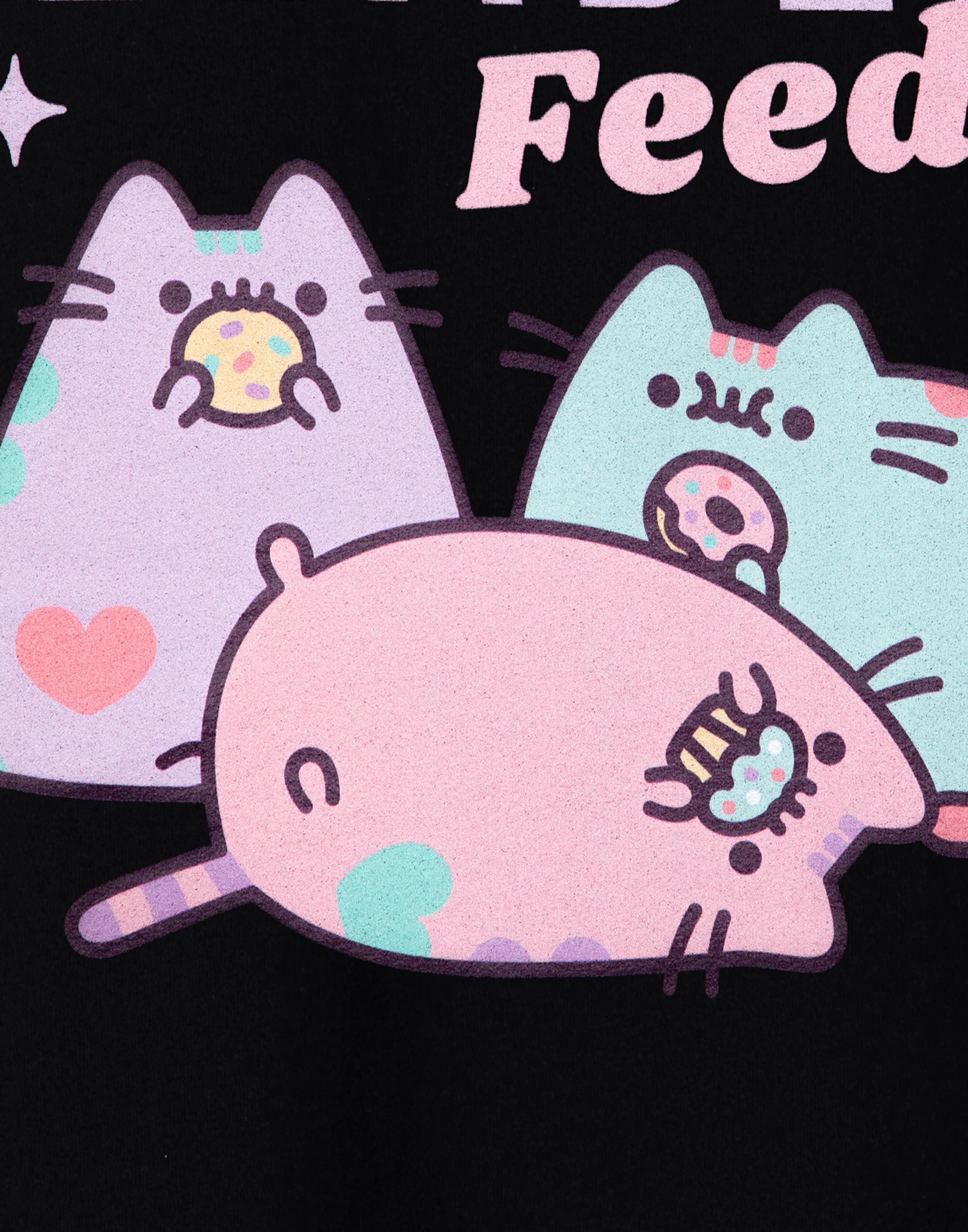 Camiseta negra de manga corta para mujer Pusheen Take Me To Your Feeder - Imagen 16 de 40