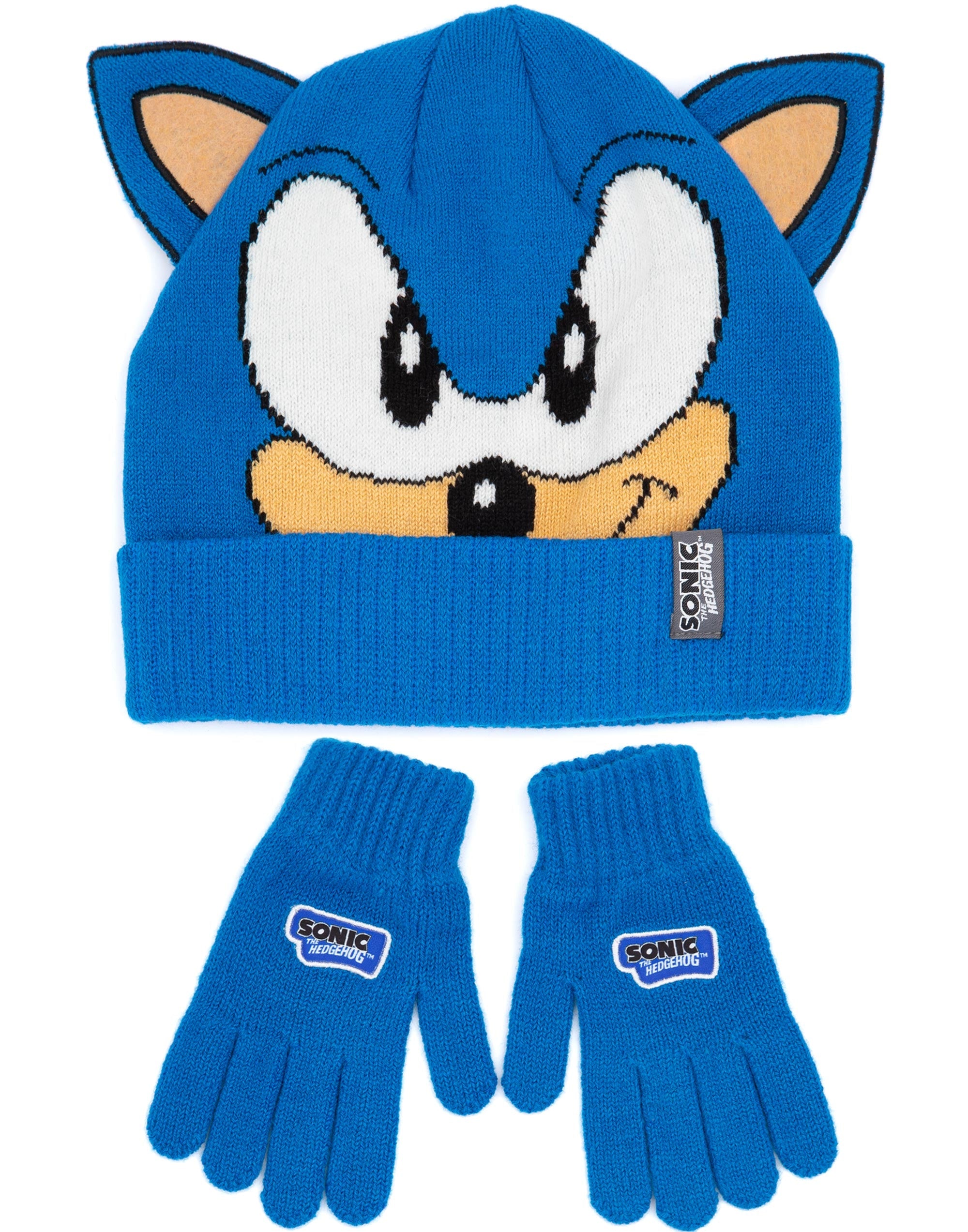 Bonnet Gants Licence Sonic Taille Unique Bonnet Gant Enfant Ensemble Bonnet Et Gants Sonic - Bleu Pour Enfants - Taille Unique Accessoire Enfant Sonic Bonnet Pokemon